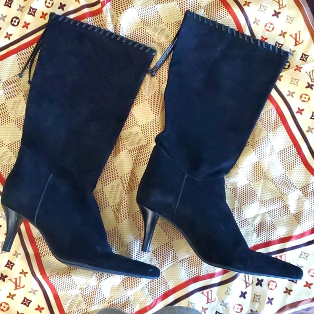 Nine West Suede/Leather Boots, Size 7 1/2